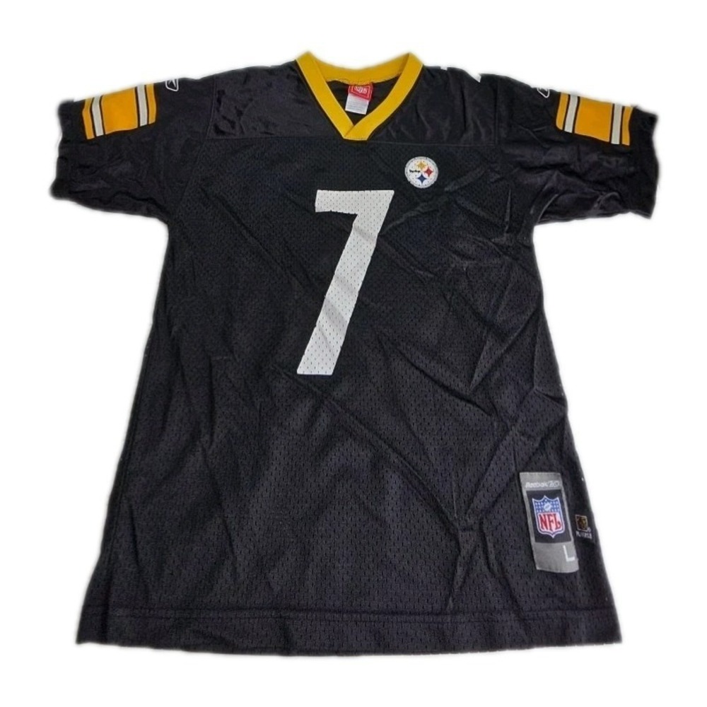 Reebok Ben Roethlisberger NFL Pittsburgh Steelers Jersey 7 Black Youth L